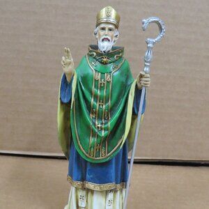 Joseph's Studio by Roman - St. Patrick with Celtic Cross 6-1/2" Figurine IOB